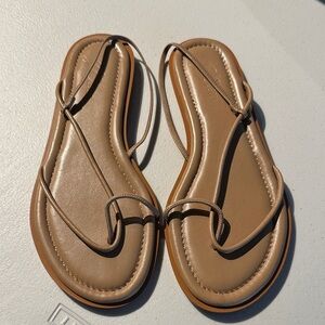 J. Crew Tan Strappy Leather Sandals